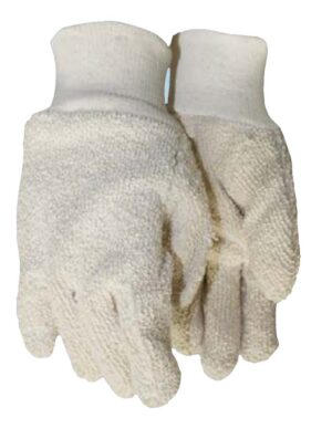Reversible Terry knit wrist flame retardant treatment glove