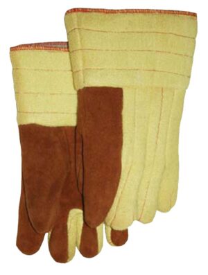 Kevlar Terry cloth, wool lining leather reinforced palm glove